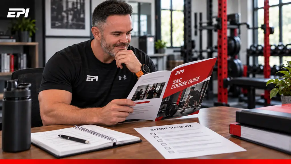 Checklist of questions to ask before paying for a strength and conditioning course